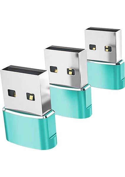 3 Adet Tip-C 3.1-Usb 2.0 Dönüştürücü Adaptör Kadından Erkek Telefonlar Yeşil (Yurt Dışından)