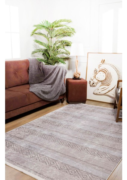 Buzuluk Bej Modern Dijital Baskı Halı