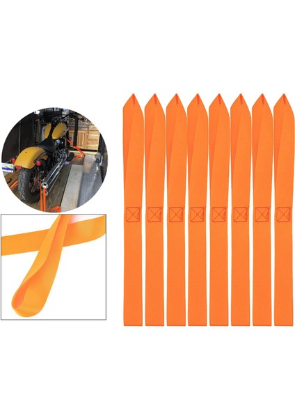 8x Ağır Hizmet Tipi Bağ Aşağı Kayış Cırcır Çekme Kargo Kar Arabası Kir Bisiklet 32CM (Yurt Dışından)