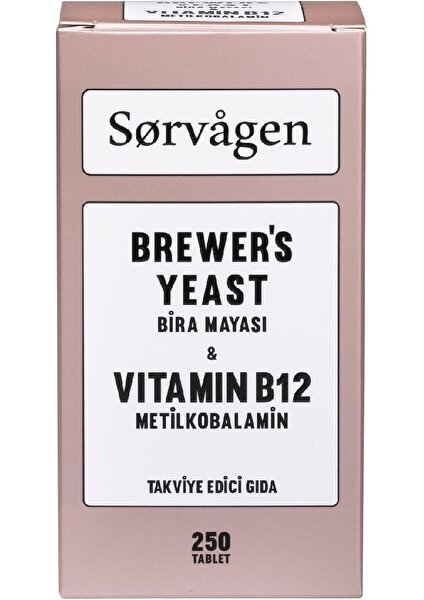 Brewer's Yeast (Bira Mayası) Vitamin B12 Anne Sütü Arttırıcı 250 Tablet