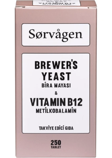 Brewer's Yeast (Bira Mayası) Vitamin B12 Anne Sütü Arttırıcı 250 Tablet