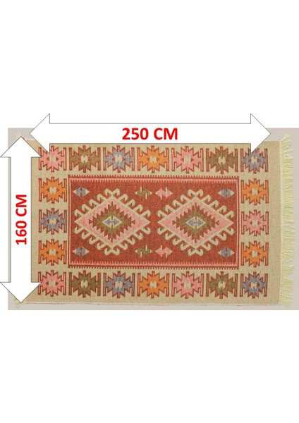 Salon Kilimi (Çift TARAFLI)(160X250)MAKİNA Dokuması Uşak Kilimi