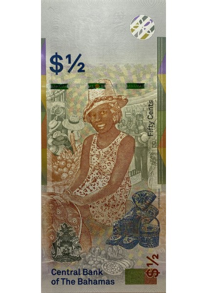 Bahamalar 2019 Yılı Yarım Cent Yabancı Kağıt Para Çil (Unc) Koleksiyon Para modelleri