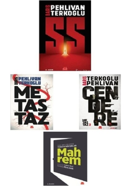 Barış Terkoğlu Barış Pehlivan Set - Ss - Metastaz - Cendere - Mahrem 4 Kitap