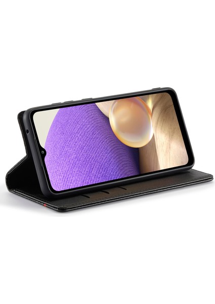 Samsung Galaxy A33 5g Pu Deri Karbon Fiber Doku Dokunlu Kılıf Stand Gizli Manyetik Adsorpsiyon Şok Geçirmez Cüzdan Kapağı (Yurt Dışından) modelleri