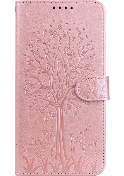 Geyik Ağacı Deseni Pu Deri Cüzdan Stand Samsung Galaxy A33 5g Için Telefon Koruyucu Kılıf Kapağı (Yurt Dışından)