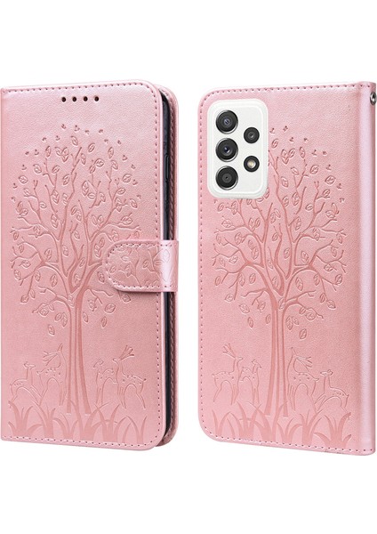 Geyik Ağacı Deseni Pu Deri Cüzdan Stand Samsung Galaxy A33 5g Için Telefon Koruyucu Kılıf Kapağı (Yurt Dışından) fiyatları