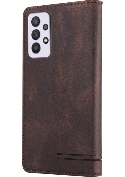 Gq.utrobe 008 Serisi Stand Cüzdan Fonksiyonu Rfıd Swıp Anti-Swiping Telefon Kılıfı Cilt Touch Pu Deri Manyetik Auto Absorbed Kapak Samsung Galaxy A33 5g (Yurt Dışından) modelleri