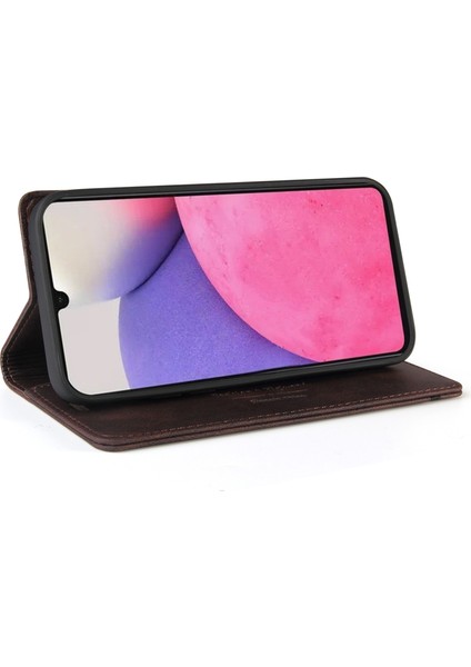 Gq.utrobe 008 Serisi Stand Cüzdan Fonksiyonu Rfıd Swıp Anti-Swiping Telefon Kılıfı Cilt Touch Pu Deri Manyetik Auto Absorbed Kapak Samsung Galaxy A33 5g (Yurt Dışından) fırsatları