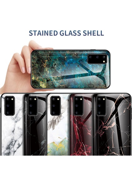 Samsung Galaxy S20 4G/S20 5g Için Mermer Tahıl Deseni Temperli Cam Pc + Tpu Telefon Kılıfı (Yurt Dışından) indirimleri