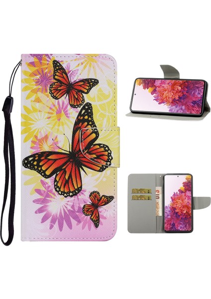 Samsung Galaxy S20 Fe 5g/fan Edition Için 5G/S20 Fe/fan EDITION/S20 LITE/S20 Fe 2022 Desen Baskı Pu Deri Kılıf Flip Stand Cüzdan Koruyucu Kapak (Yurt Dışından)