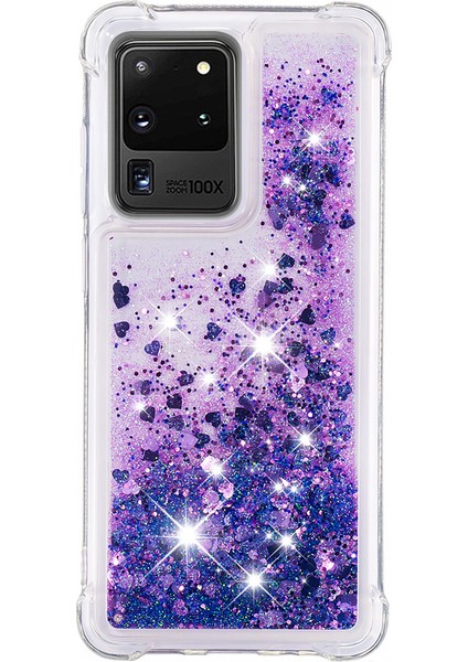 Samsung Galaxy S20 Ultra Için Quicksand Akan Akışlı Parıltılı Düşüş Yumuşak Tpu Telefon Kılıfı Koruyucu (Yurt Dışından)