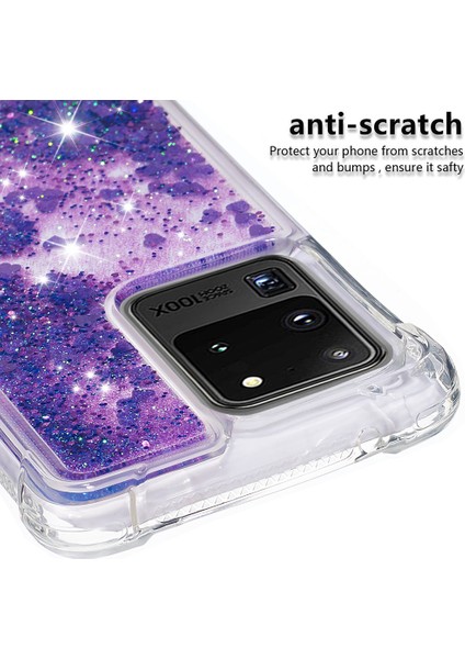 Samsung Galaxy S20 Ultra Için Quicksand Akan Akışlı Parıltılı Düşüş Yumuşak Tpu Telefon Kılıfı Koruyucu (Yurt Dışından) modelleri