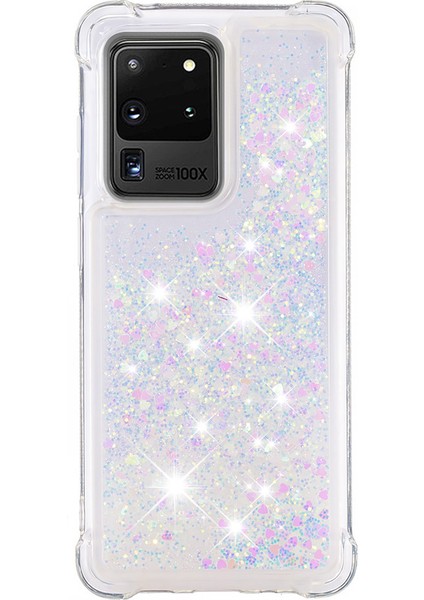 Samsung Galaxy S20 Ultra Için Quicksand Akan Akışlı Parıltılı Düşüş Yumuşak Tpu Telefon Kılıfı Koruyucu (Yurt Dışından)