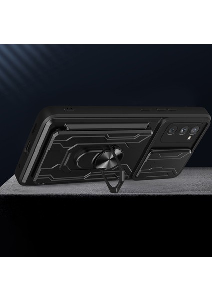 Kart Tutucu Tasarım Kamera Koruması Şok Geçirmez Pc + Tpu Telefon Kılıfı Samsung Galaxy S20 Fe 2022/S20 FE/S20 Fe 5G/S20 Lite (Yurt Dışından)