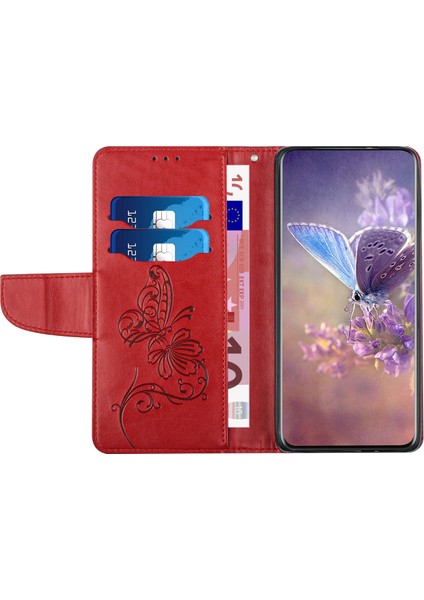 Samsung Galaxy S20 Fe 2022/S20 Fe 4g/fe 5G/S20 Lite Scratch Dayanıklı Pu Deri Kapak Kelebek Çiçek Baskılı Telefon Koruyucu Için Cüzdan Stand Telefon Kılıfı (Yurt Dışından)