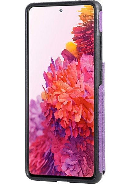 Samsung Galaxy S20 Fe 2022/S20 FE/S20 Fe 5G/S20 Lite Kt Deri Kaplamalı Seriler-2 Fermuar Cep Tasarım Pu Deri Kaplamalı Kickstand Telefon Kılıfı (Yurt Dışından)