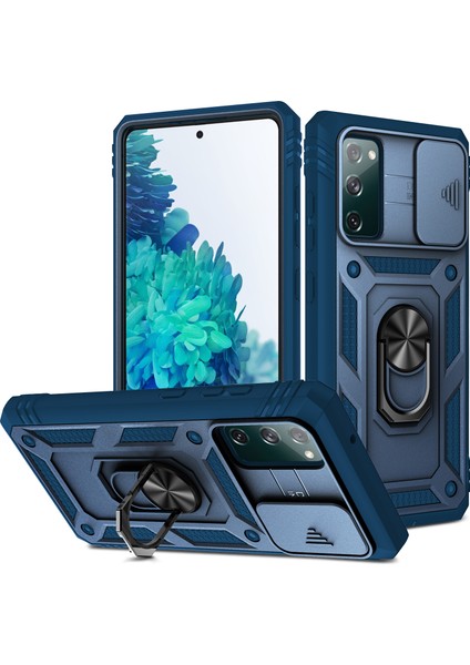 Kamera Kaydırıcı Tasarımı 3-1 Arada Tpu + Pc + Samsung Galaxy S20 Fe 2022/S20 Fe 4G/S20 Fe 5G/S20 Lite Için Metal Telefon Kapak Kılıfı (Yurt Dışından)
