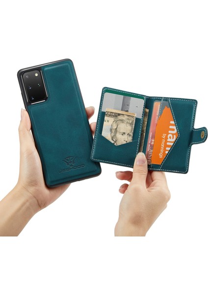 Samsung Galaxy S20 Için Jeehood Artı 4G/S20 Artı 5g Çıkarılabilir 2'si 1 Arada Telefon Kapağı Pu Deri Kaplı Tpu Cüzdan Kickstand Kasa (Yurt Dışından)