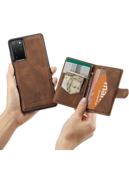 Samsung Galaxy S20 Için Jeehood Artı 4G/S20 Artı 5g Çıkarılabilir 2'si 1 Arada Telefon Kapağı Pu Deri Kaplı Tpu Cüzdan Kickstand Kasa (Yurt Dışından)