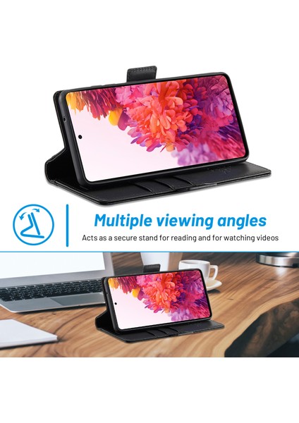 Lc.ımeeke Pu Deri Deri Çok Açılı Görüntüleme Samsung Galaxy S20 Fe 2022/S20 Fe 4G/S20 Fe 5G/S20 Lite Için Kart Tutucu ile Koruyucu Cüzdan Kılıfı (Yurt Dışından)