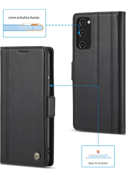 Lc.ımeeke Pu Deri Deri Çok Açılı Görüntüleme Samsung Galaxy S20 Fe 2022/S20 Fe 4G/S20 Fe 5G/S20 Lite Için Kart Tutucu ile Koruyucu Cüzdan Kılıfı (Yurt Dışından)
