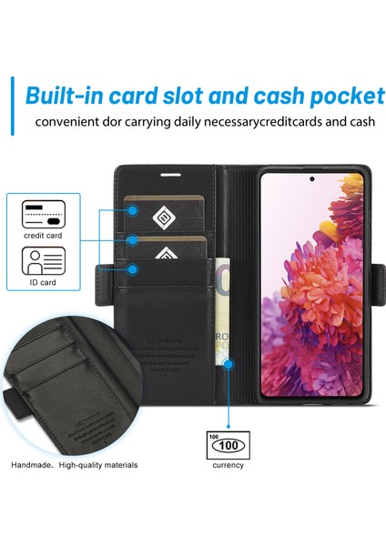 Lc.ımeeke Pu Deri Deri Çok Açılı Görüntüleme Samsung Galaxy S20 Fe 2022/S20 Fe 4G/S20 Fe 5G/S20 Lite Için Kart Tutucu ile Koruyucu Cüzdan Kılıfı (Yurt Dışından)