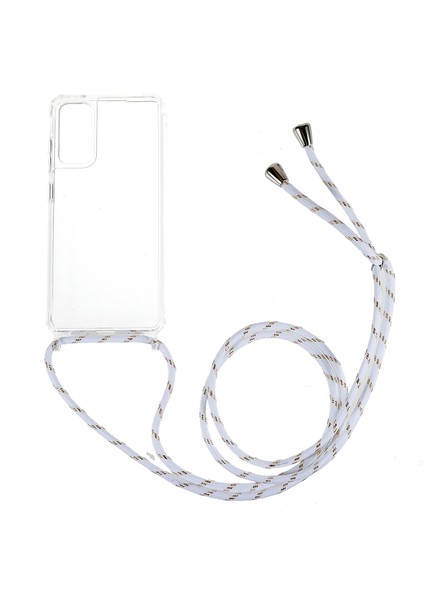 Samsung Galaxy S20 Fe 4g / Fe 5g / S20 Lite / S20 Fe 2022 Tpu+Akrilik Anti-Çizelge Telefon Kapağı Long Lanyard ile Şeffaf Geri Kılıf (Yurt Dışından)