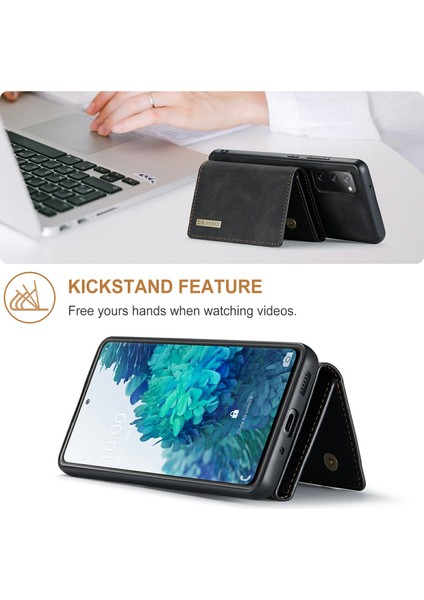 Dg.ming M1 Serisi Manyetik Üç Katlı Cüzdan + Samsung Galaxy S20 Fe 2022/S20 Fe 4G/S20 Fe 5G/S20 Lite Için Kickstand ile Deri Kaplamalı Hibrit Kapak Kabuğu (Yurt Dışından)