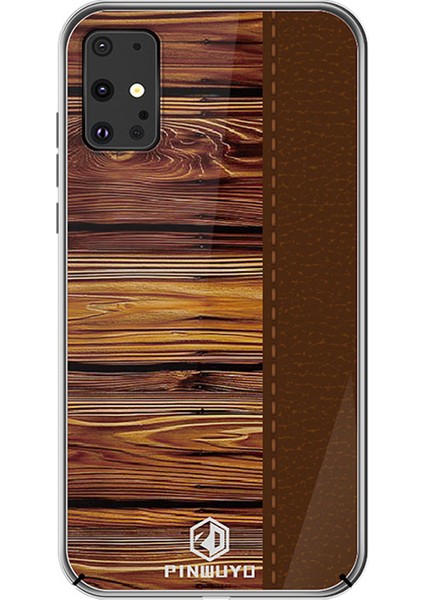 Pinwuyo Pin Dun Serisi Ahşap Tahıl Deseni Ekleme Samsung Galaxy S20 Için Koruyucu Pc Telefon Kılıfı Kabuğu (Yurt Dışından)