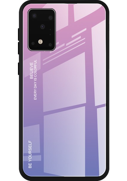 Samsung Galaxy S20 4G/S20 5g Için Gradyan Renk Temsillenmiş Cam + Pc + Tpu Combo Kılıf (Yurt Dışından)