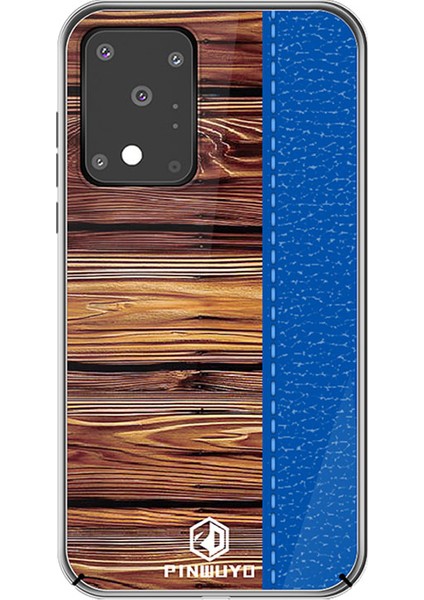 Pinwuyo Pin Dun Serisi Ahşap Tahıl Birleştirme Sabit Pc Telefon Geri Koruyucu Samsung Galaxy S20 Ultra (Yurt Dışından)