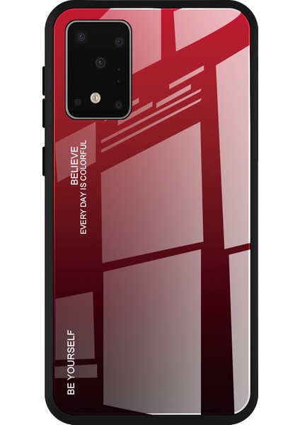 Samsung Galaxy S20 4G/S20 5g Için Gradyan Renk Temsillenmiş Cam + Pc + Tpu Combo Kılıf (Yurt Dışından)