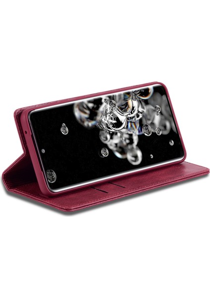 Samsung Galaxy S20 Ultra Pu Deri Manyetik Otomatik Absorbed Flip Case Rfıd Engelleme Cüzdan Stand Telefon Kapağı (Yurt Dışından) fiyatları