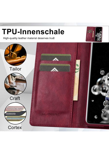 Samsung Galaxy S20 Ultra Pu Deri Manyetik Otomatik Absorbed Flip Case Rfıd Engelleme Cüzdan Stand Telefon Kapağı (Yurt Dışından) indirimleri