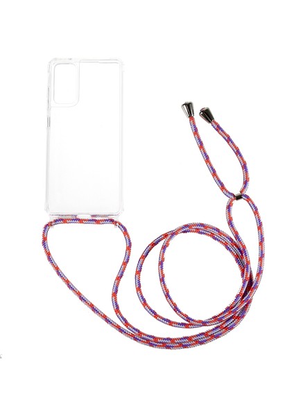 Samsung Galaxy S20 Fe 4g / Fe 5g / S20 Lite / S20 Fe 2022 Tpu+Akrilik Anti-Çizelge Telefon Kapağı Long Lanyard ile Şeffaf Geri Kılıf (Yurt Dışından)