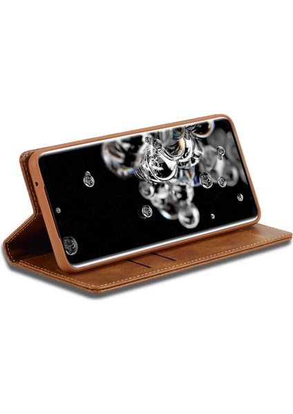 Samsung Galaxy S20 Ultra Pu Deri Manyetik Otomatik Absorbed Flip Case Rfıd Engelleme Cüzdan Stand Telefon Kapağı (Yurt Dışından) fiyatları