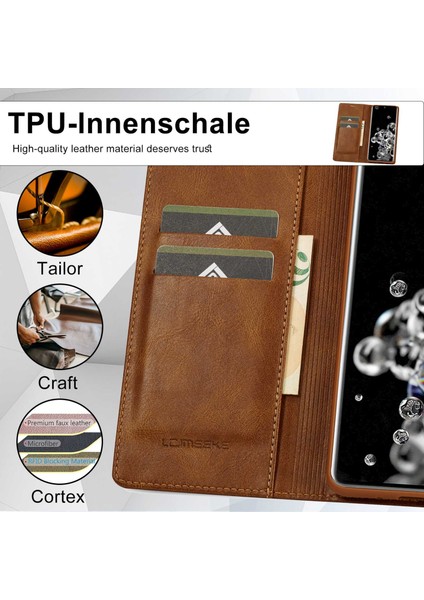 Samsung Galaxy S20 Ultra Pu Deri Manyetik Otomatik Absorbed Flip Case Rfıd Engelleme Cüzdan Stand Telefon Kapağı (Yurt Dışından) indirimleri