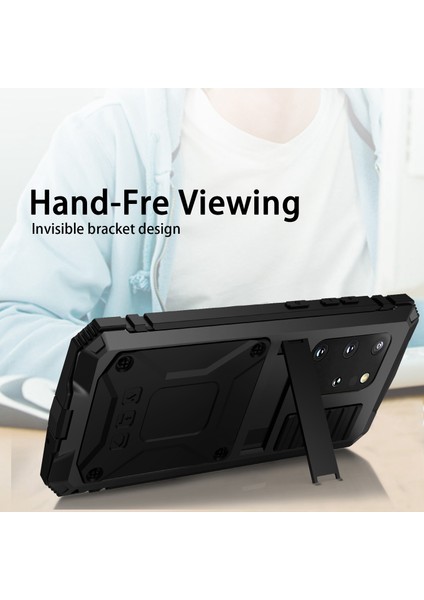 R-Samsung Galaxy S20 Için Sadece 4g / 5g Toz Geçirmez Sıçrama Geçirmez Damla Geçirmez Telefon Kılıfı Metal + Silikon + Pc Kickstand Özellik Kapağı Temperli Cam Film ile (Yurt Dışından) fiyatları