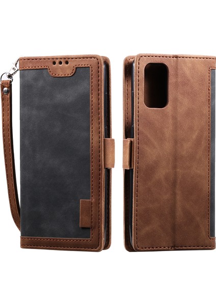 Samsung Galaxy S20 Plus Için Vintage Ekleme Stili Cüzdan Deri Telefon Kapağı (Yurt Dışından) fiyatları
