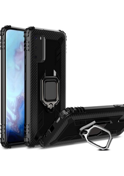 Samsung Galaxy S20 4G/S20 5g Için Parmak Yüzüğü Kickstand Yerleşik Manyetik Metal Sac Tpu Kasası (Yurt Dışından)