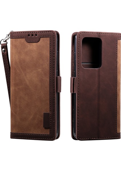 Samsung Galaxy S20 Ultra Için Vintage Ekleme Stili Cüzdan Stand Flip Deri Kılıf (Yurt Dışından) modelleri