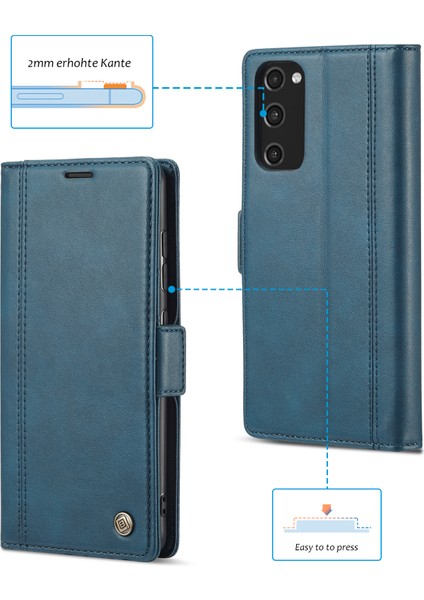 Lc.ımeeke Pu Deri Deri Çok Açılı Görüntüleme Samsung Galaxy S20 Fe 2022/S20 Fe 4G/S20 Fe 5G/S20 Lite Için Kart Tutucu ile Koruyucu Cüzdan Kılıfı (Yurt Dışından)
