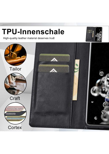 Samsung Galaxy S20 Ultra Pu Deri Manyetik Otomatik Absorbed Flip Case Rfıd Engelleme Cüzdan Stand Telefon Kapağı (Yurt Dışından) indirimleri