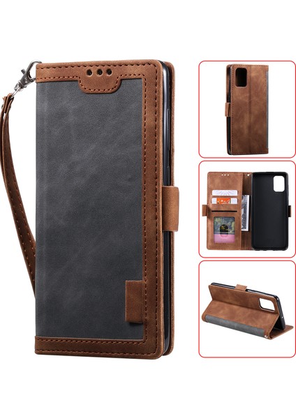 Samsung Galaxy S20 FE/S20 Fan EDITION/S20 Fe 5G/S20 Fan Edition 5G/S20 LITE/S20 Fe 2022 Vintage Ekleme Stili Stand Deri Kapak Kılıfı (Yurt Dışından)