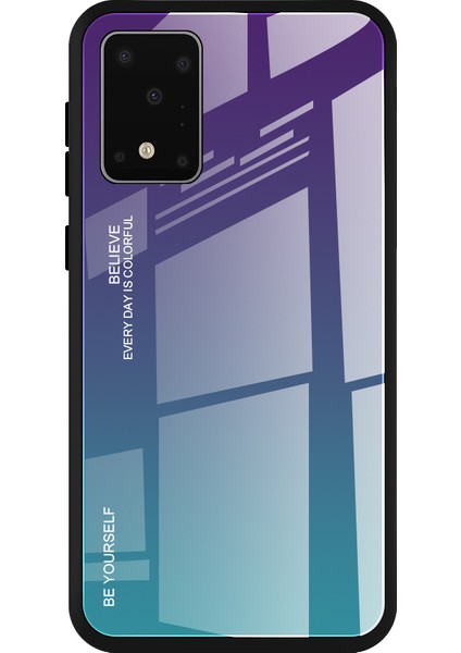 Samsung Galaxy S20 4G/S20 5g Için Gradyan Renk Temsillenmiş Cam + Pc + Tpu Combo Kılıf (Yurt Dışından)