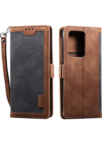 Samsung Galaxy S20 Ultra Için Vintage Ekleme Stili Cüzdan Stand Flip Deri Kılıf (Yurt Dışından) fiyatları