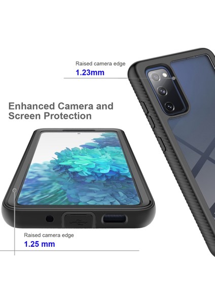 Samsung Galaxy S20 Fe 2022/S20 Fe 4G/S20 Fe 5G/S20 Lite Için Ultra Clear Pet Ekran Koruyucu ile Tam Kapsama Hibrit Koruyucu Kılıf (Yurt Dışından)