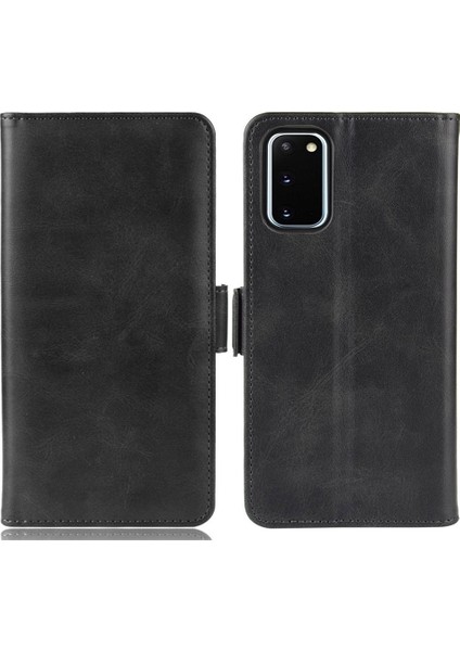 Samsung Galaxy S20 Fe 4g/fe 5G/S20 LITE/S20 Fe 2022 Için Çift Toka Deri Kabuğu Cüzdan Stand Tasarım (Yurt Dışından)
