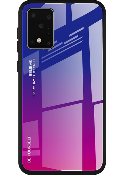 Samsung Galaxy S20 4G/S20 5g Için Gradyan Renk Temsillenmiş Cam + Pc + Tpu Combo Kılıf (Yurt Dışından)